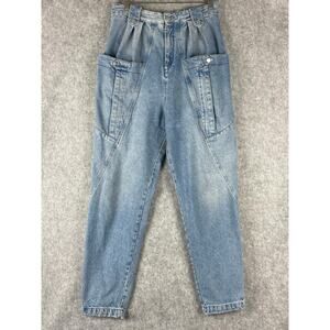 Isabel Marant Kerris Jeans Womens FR40 US8 Light Wash High Rise Tapered FLAW